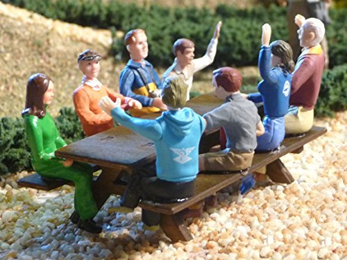 Slotcar BIERTISCH-GARNITUREN 6er Set in 1:32 für Carrera Figuren TOP DEKO