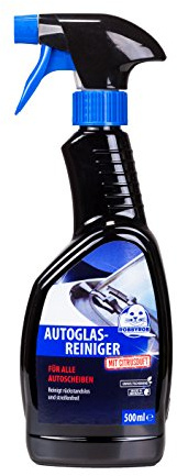 ROBBYROB Autoglasreiniger 500 ml – Scheibenreiniger mit Citrusduft, streifenfreie Reinigung für Autoscheiben, entfernt Schmutz, Fett & Nikotinrückstände, Sprühflasche