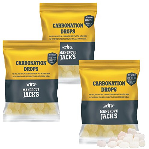 3x Mangrove Jacks Carbonation Drops 60 200g Sugar Tablets for priming beer
