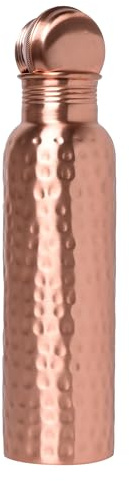 Zap Impex Hamrad vattenflaska av ren koppar gemensam fri läckagesäker (900 ml)