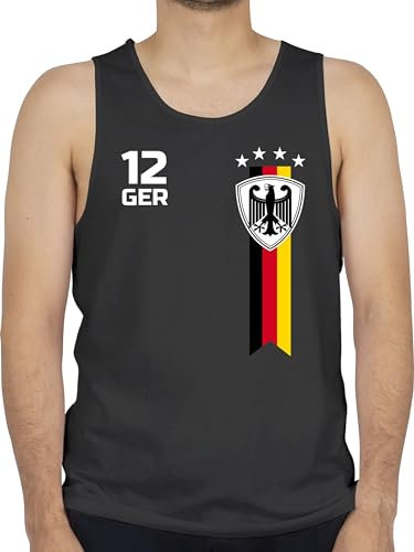 Tank Top Männer - Fußball EM - Herren - WM Fan Deutschland - M - Schwarz - Shirt Europameisterschaft German Shirts Fussball Germany Tanktop fu Ball deutsche em- Fanartikel Deutschen em24 Deutscher