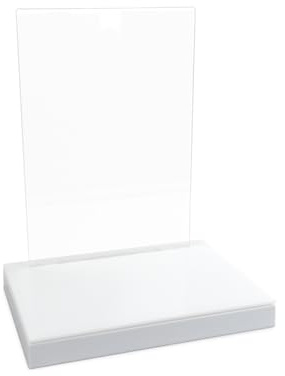 EH Design Werbeaufsteller zur Produktpräsentation – Tischaufsteller Thekendisplay in L-Form – Display für Ihre Werbung aus Acryl – Point of Sale – Vielseitig und individuell