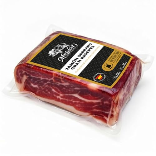Jambon Serrano Gran Reserva Désossé The Black Hoof | Affiné 15+ mois | Sans additifs | Jamon Serrano certifié UE ETG | Env. 1kg (0,8–1,2kg) | Produit d'Espagne