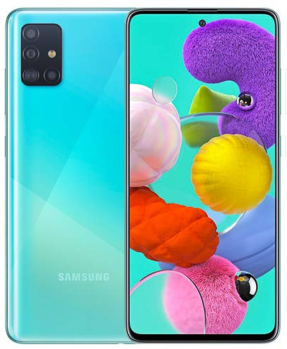 Samsung Galaxy A51 (128GB, 4GB) 6.5, 48MP Quad Camera, Dual SIM GSM Unlocked A515F/DS- Global 4G LTE International Model - Prism Crush Blue (Renewed)