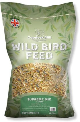 Copdock Mill Wild Bird Seed Supreme Mix 12.75kg – All Year-Round Bird Food – 100% Natural Ingredients Including Peanuts for Wild Birds – Suitable for All Wild Bird Species