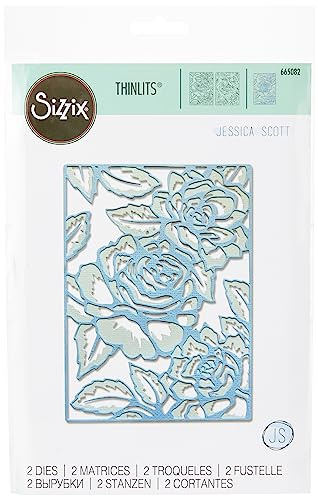 Sizzix Thinlits Stanzschablone 665082 Blumengitter von Jessica Scott 2er Pack