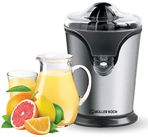 Muller Koch MK-6031 - Exprimidor eléctrico (carcasa de INOX, antigoteo, bajo nivel de ruido)