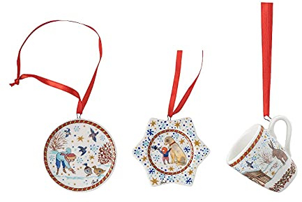 Rosenthal Hutschenreuther Sammelthemen 21 'Mini-Set 3tlg. Sternt. Teller Becher - Weihnachtsgaben ' 6 cm
