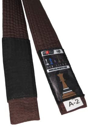 OSS Combat Sports BJJ Belt - Cinturón brasileño de Jiu Jitsu - Cinturón de Jujitsu - Cinturón de Jiu-Jitsu brasileño Aprobado por la IBJJF para Adultos, 100% algodón, Cinturones listos para