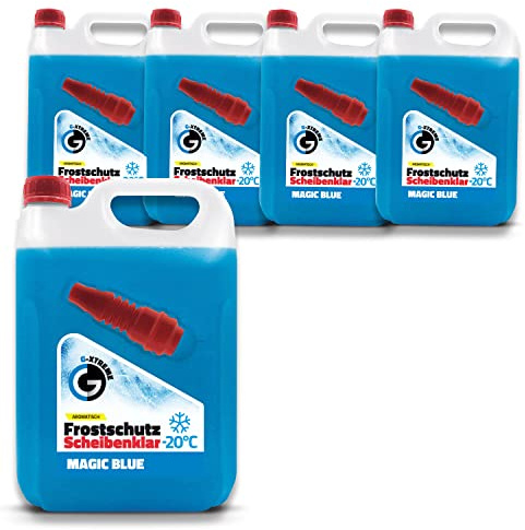 Gamix Scheibenfrostschutz mit Magic Blue Duft | Schlierenfreier und effektiver Scheibenreiniger für den Winter | Gebrauchsfertige frostschutzmittel scheibenwaschanlage | 4x5L = 20L