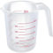 Retoo Taza medidora de 0,5 l, irrompible y apta para lavavajillas, transparente, escala roja, vaso medidor de plástico 0,5, vaso medidor grande de cocina, hogar, taller y laboratorio