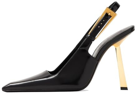 Vertundy Damen-Pumps mit Stiletto-Absatz, geschlossen, spitzer Zehenbereich, Partykleid, Pumps, Schwarz, 41 EU