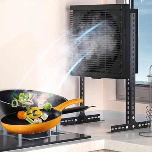 BETAM Portable Extractor Fan Kitchen,Shutter Exhaust Fan with Switch And Grille,Metal Bathroom Ventilation Fan,Automatic Check Valve,Adjustable Height,for Basement,Attics, Workshops,10 inches