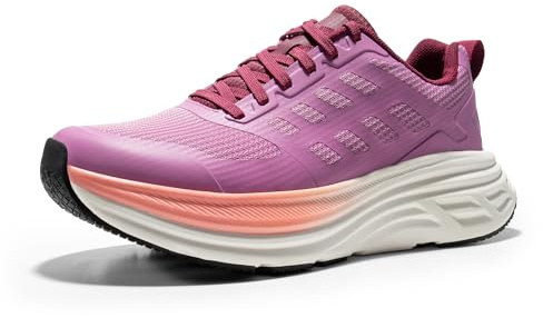 NORTIV 8 Women's Walking Shoes Cushion Running Tennis Shoes ActiveFloat Non-Slip Comfortable Breathable Workout Gym Sports Athletic Fashion Sneakers,Size 6.5,Purple,SNWS245W