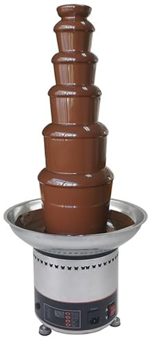 AINITAIFENG Electric Chocolate Fondue Fountain Machine,Electric Melting Machine,for Parties,Melts Cheese,Queso,Candy,and Dip Strawberries, Apple Wedges,Vegetables,Stainless Steel (6layer)