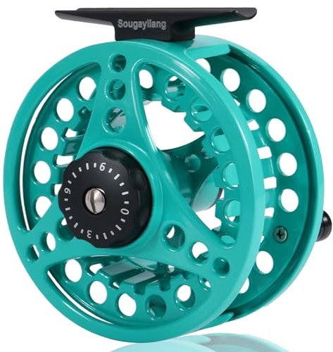 Sougayilang - Mulinello da pesca a mosca, perno grande con corpo in alluminio pressofuso, misure 5/6,7/8, mulinelli essenziali per principianti - QL5/6