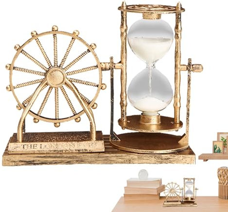 Retro-Riesenrad-Sanduhr, Retro-Desktop-Sand-Sanduhr, Haushalts-Sanduhr-Timer-Desktop-Dekoration, Retro-Sanduhr Mit Riesenrad, Heimdekor-Timer Zum Lernen, Arbeiten, Kochen