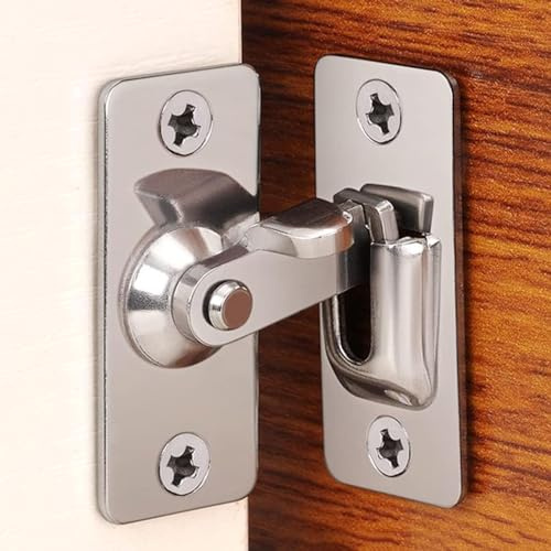 Litensh Loquet de porte à 90 degrés en acier inoxydable Verrou Porte Coulissante Serrure Volet Loquet Porte Verrou Portail à Bascule Boulonpour fenêtre de grange 66 x 22 mm