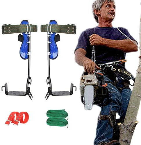 Stangenkletterausrüstungs-Kit – Baumkletterausrüstungs-Set, Stangen-Kletterausrüstungs-Set, Stangenkletter-Werkzeug; Stangen-Kletterausrüstungs-Set mit Anti-Rutsch-Pedal für Outdoor-Aktivitäten,