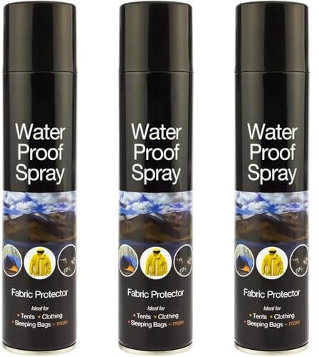 ANGIX 3 x Waterproof Spray 300ml for Shoes, Tents, Fabric, Jackets, Camping, Hiking, Clothes, Walking Boots, Trainers, & Coats, Fabric Protector Waterproofing & Cleaning