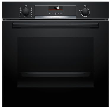 Bosch - Horno Multifunción, Serie 6, 60 cm. de ancho, Asistente de limpieza con agua, Negro, HBG536EB3