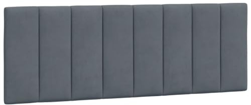 HETFTJN Bettrückwände Wandkissen Wandpolster Headboard for Bed - Kopfteil-Kissen Dunkelgrau 140 cm Samt für Herbergen Bett Gästezimmer Jugendzimmer