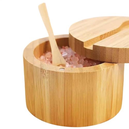 Salina - Saliera | Saliera | Saliera con coperchio | Porta sale | Salini | Sale e pepiera | Saliera | Barattolo per sale | Barattolo per condimento | Contenitore per sale in legno per sale da tavola