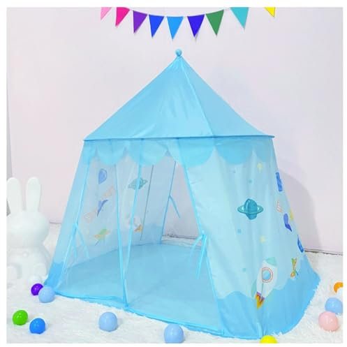 Floving Kinderzelt für drinnen mädchen Spielzelt Haus Junge Haus für Kinder Tipi Zelt für Kinder Pop up Zelt (Blau)