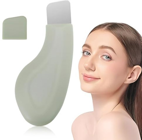ZORTVUL Strumenti Per La Rimozione Di Punti Neri, Rimozione Di Punti Neri In Silicone Per Il Naso, Spatola Per La Pulizia Profonda Della Pelle, Raschietto Viso Delicato E Sicuro(Verde)