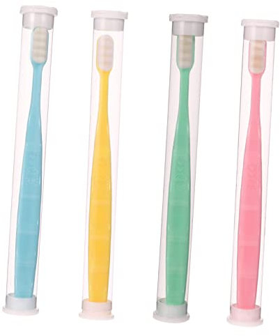 CALLARON 4Pièces Dents Manuelle à Poils Doux Pour Voyage Et Dents Sensibles Ciel