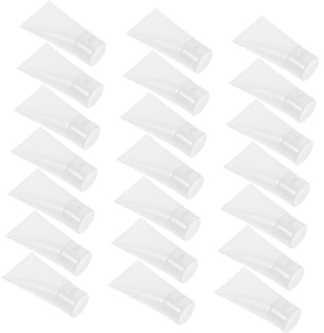 TOPPERFUN 50 piezas Unidades Botellas de Viaje Rellenable Tubo Plástico Suave Compacto Antidesbordamiento para Loción Limpiador Cosméticos para Viaje Gimnasio Diario