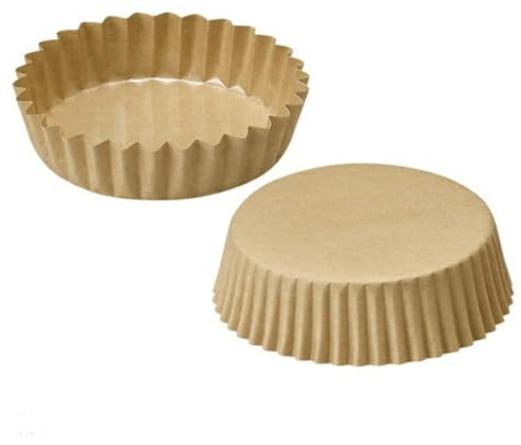 TEMMASHIKI (PTC10030J-300) - Moldes redondos de papel con revestimiento interior PET, diámetro 10 cm × 3 cm (kraft) - Moldes antigrasa, liner para moldes de pan y dulces, sin PFAS-Free, Made in Japan