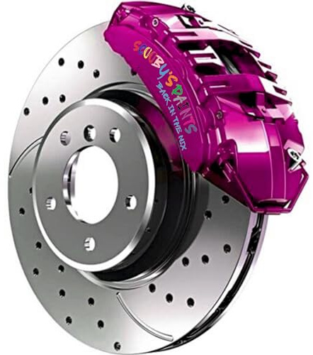 SCOOBYS PAINTS BACK IN THE MIX Premium High Heat Resistant Brake Caliper Paint, 400ml Aerosol Spray, Multi-Color Metallic Finish, Engine and Wheel Restoration (Picturesque Pink Metallic)