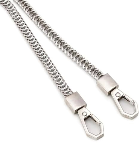 IOEUIWP Väskkedjor i metall för kvinnor, axelremmar 7 mm, handhandtag, kedja, ersättningsbälte, tillbehör för axelväska, väska, plånbok (silver, 120 cm)