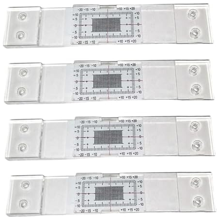 Strumenti di Costruzione|4 Pezzi Monitor Crepe 4 Calibro Trasparente per Monitoraggio Crepe con Montaggio a Vite Accurato con Scala Righello di Larghezza Acrilico Portatile di Ricambio per Rilevare l