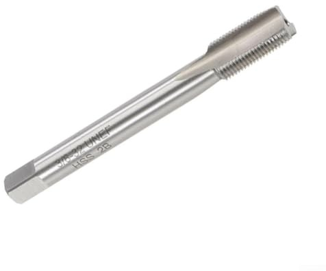Sawhamale HSS 3/8-32 UNEF Taraud à Droite Pas de Filetage 3/8 pour Acier au Carbone Alliage d'acier et Fonte Traitement des Trous Outil de Coupe Consommables Argent Longueur 73 mm