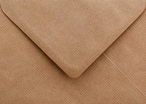 100 gerippte Briefumschläge aus Kraftpapier, C5/A5, 162 x 229 mm, 100 g/m², Premiumstärke.