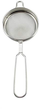 Fine Mesh Tea Sieve Strainer Stainless Steel Mini Small Tea Strainer Sieve Colander Sifter with Handle Ideal for Straining Tea, Sieving Flour, Jam Strainer Washing Fresh Herbs (9cm)