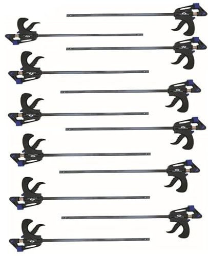 Lot de 12 serre-joints à serrage rapide 100 mm