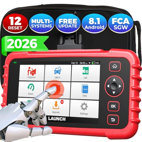 LAUNCH CRP129X V3.0 Valise Diagnostic Auto, 4 Système(ABS/SRS/TCM/Moteur), 12 Réinitialisations, OBD2 Diagnostic Voiture Multimarque, Codage des injecteurs, Auto VIN, Test de Batterie