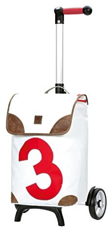 ANDERSEN Einkaufstrolley - Shopper Fun 360° Lee 3 40 L Segelstoff, upcycling, Aluminium, Griff ergonomisch, leicht