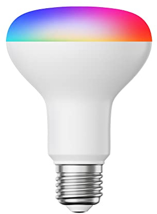 ledscom.de Lampadina LED RGB E27, R80, bianco caldo - bianco freddo (2700-6300 K), 9,9 W, 950lm, Smart Home, WLAN, Alexa, opaca
