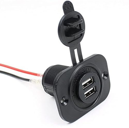 Ziyan 12V Auto Steckdose USB Ladegerät Buchse Für KFZ Einbau Zigarettenanzünder