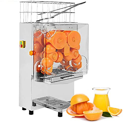 Presse-agrumes orange commercial, alimentation automatique 120 W 120 W 20-30 oranges par minute, presse-agrumes électrique avec boîte de filtre coulissante, largement utilisé dans les épiceries