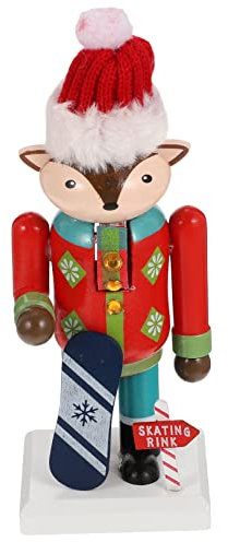 Abaodam Casse-Noisette Animaux Décoration de Table en Figurine Marionnette Casse-Noisette Animal de Dessin Animé Ornement pour Noël Décor Festif et Filles