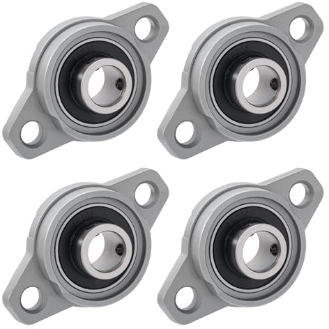 Stehlager Gehäuselager 4 Stück Flanschlager Rhombische Selbstausrichtend Stehlager Kugellager Lagerblock Flanschlager Kugellager Lagerblock (12mm Innendurchmesser)