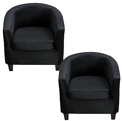 XGANGM Stretch Sesselbezug Leder Clubsessel Sesselhusse Samt 1PC/2PCS Sessel Abdeckung Sesselüberwurf Fernsehsessel Sesselschoner Clubsessel Loungesessel Cocktailsessel Bezug,#11,2PCS