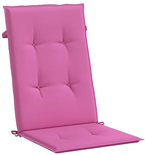 Tidyard 6 STK. Hochlehner Auflagen Polster Gartenstuhlauflagen Gartenstühle Stuhlauflage Sitzauflagen Polsterauflagen Sitzkissen und Rückenkissen für stühle Stuhlkissen Auflage Rosa Stoff