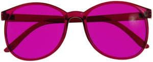 BioWaves Colored Lens Color Therapy Glasses Round Magenta