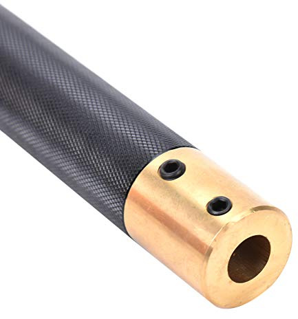 Wood Turning Tool Set, Carbide Tipped Swan Neck Hollowing Tool with Round Hole Handle for Wood Lathe Turning Alloy Brass Black 14.4in 1 Pc